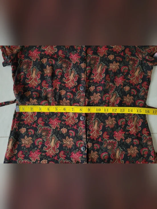 NORTHERN REFLECTIONS 90s floral paisley maxi dress with short sleeves - Picture 9 of 13